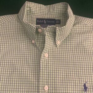 RALPH LAUREN Classic Fit 100% Cotton Tattersall Shirt